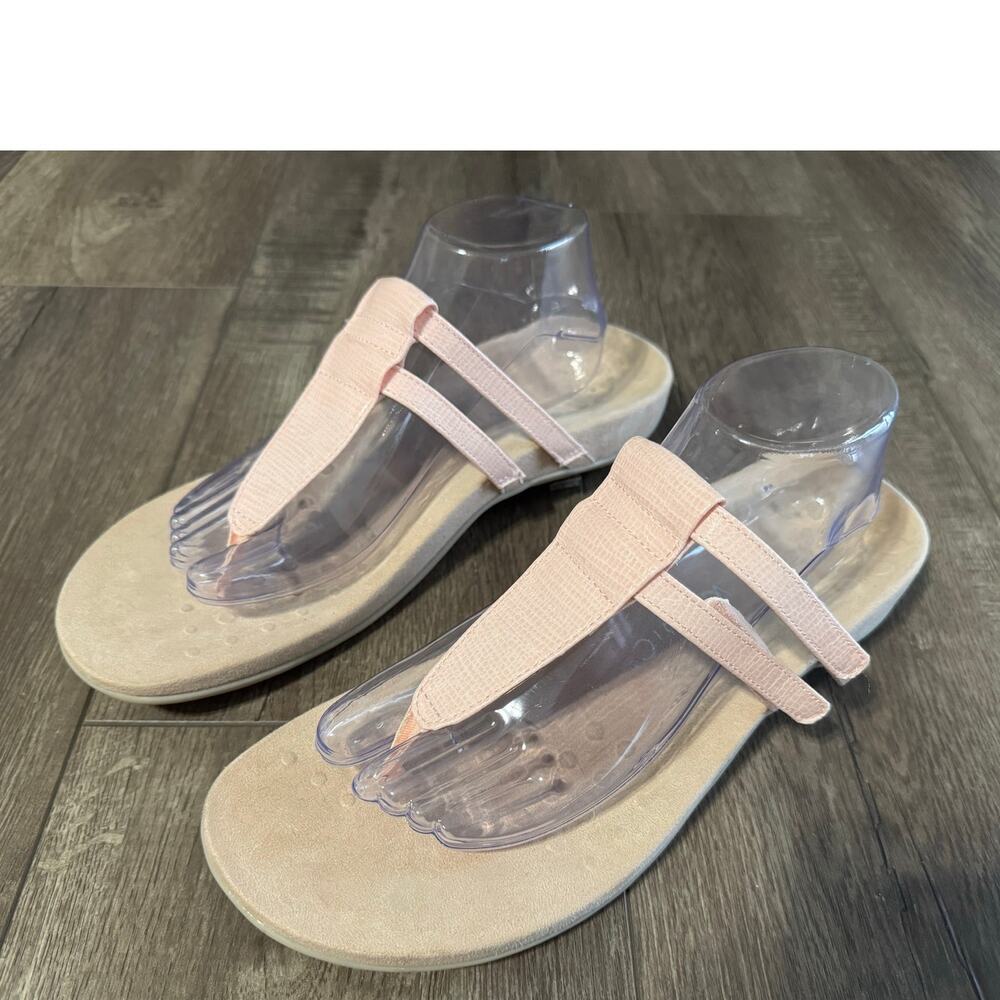 Women’s Blush Pink Elastic Strap Thong Sandals